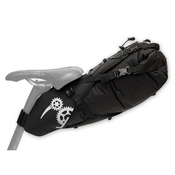 ROBO-KIWI Bikepacking Saddle Bags - Rear Harness + Dry Bag XP - black (selected variation)