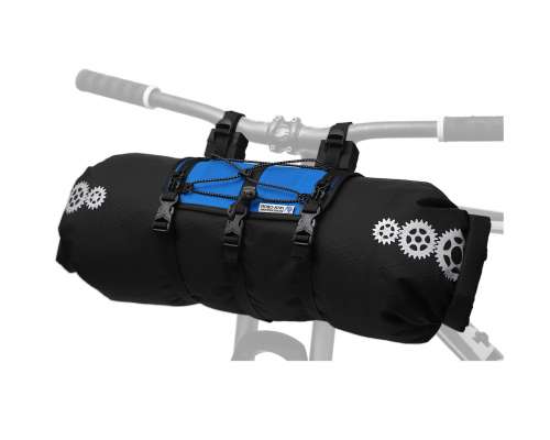 ROBO-KIWI Bikepacking Handlebar Bags - Front Harness + Dry Bag XP - bahama blue